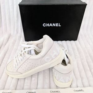 New! Chanel Women's White Sneakers